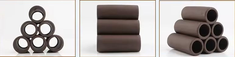 Cachette en terre cuite cylindrique