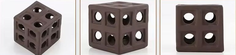 Cachette cube en terre cuite